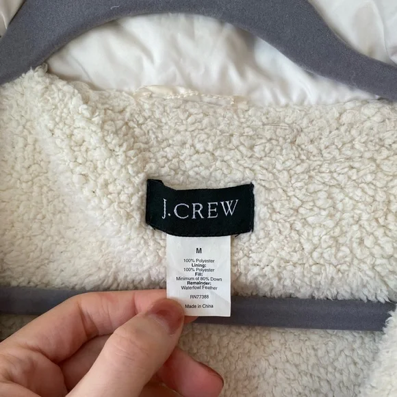 J. Crew White Puffer Jacket - Picture 4 of 7